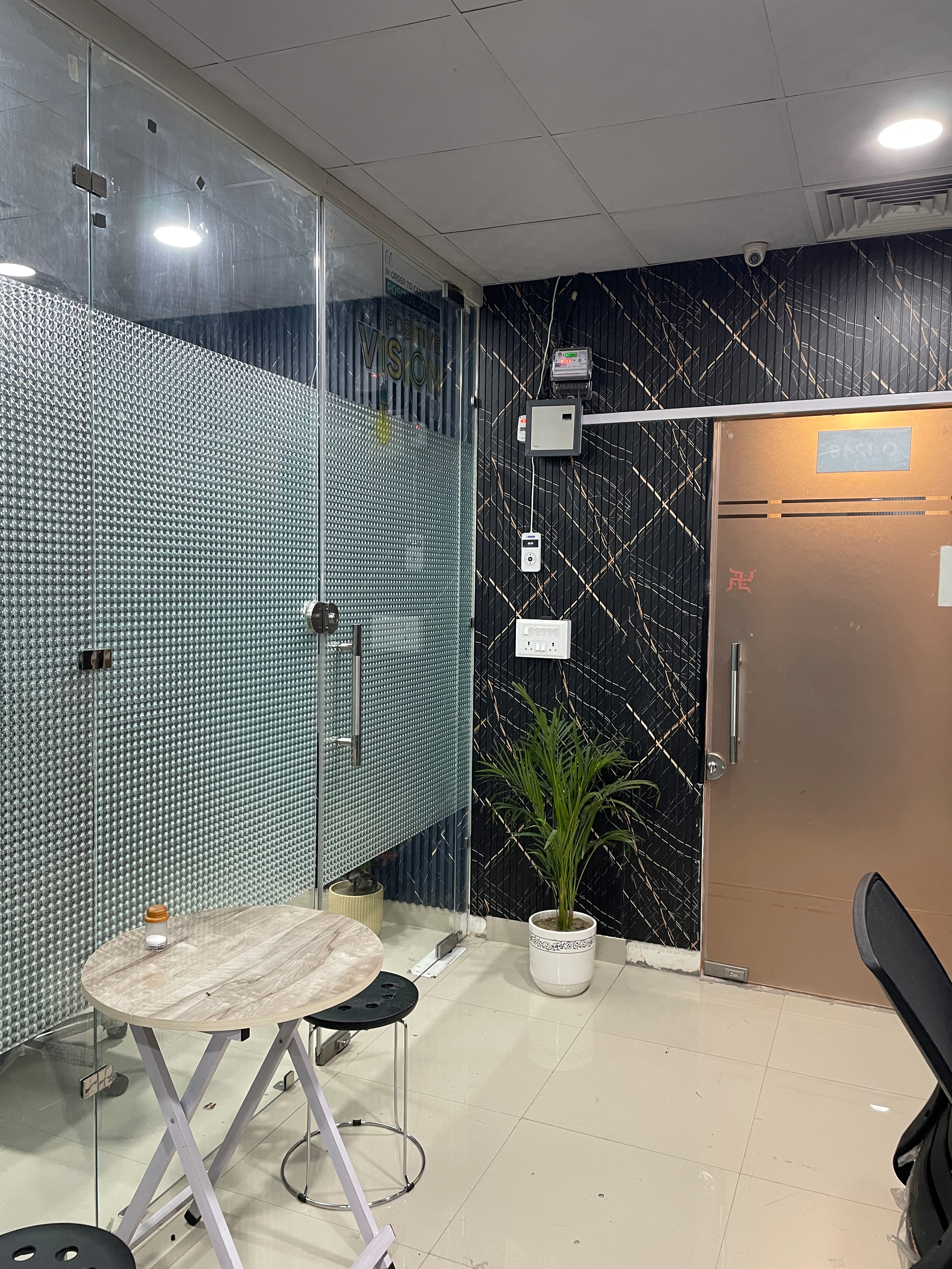 Shared office room with desks